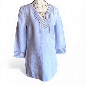DB Life (Dana Buchman) 100% Linen Embroidered Tunic – Size S